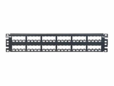 Panduit MINI-COM All Metal Shielded Modular Patch Panel - Propojovací panel - černá - 2U - 19  - 48 portů