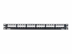 Panduit MINI-COM All Metal Shielded Modular Patch Panel - Propojovací panel - STP - černá - 1U - 19  - 24 porty