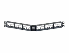 Panduit MINI-COM Modular Faceplate Patch Panels - Propojovací panel - 1U - 19  - 24 porty - pro P/N: PE2VD0896WH