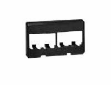 Panduit MINI-COM Snap-On Modular Furniture Faceplate - Kryt zásuvky - UTP - černá - 4 porty