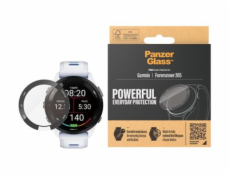 PanzerGlass - Ochrana obrazovky pro chytré hodinky - sklo - barva rámu černá - pro Garmin Forerunner 265