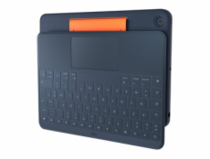 Logitech Rugged Combo 3 Touch for Education - Klávesnice a pouzdro - s trackpad - Apple Smart connector - QWERTZ - německá - classic blue - akademický - pro Apple 10.2-inch iPad (7. generace, 8. gener