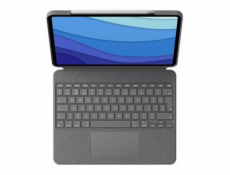 Logitech Combo Touch - Klávesnice a pouzdro - s trackpad - podsvícení - Apple Smart connector - QWERTZ - švýcarská - oxfordská šedá - pro Apple 12.9-inch iPad Pro (5. generace)