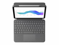 Logitech Folio Touch - Klávesnice a pouzdro - s trackpad - podsvícená - Apple Smart connector - QWERTZ - švýcarská - oxfordská šedá - pro Apple 10.9-inch iPad Air (4. generace, 5. generace)