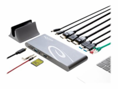Delock USB Type-C DP 1.4 Docking Station Triple 4K Display - Dokovací stanice - USB-C 3.2 Gen 1 / Thunderbolt 3 - HDMI, 2 x DP - 1GbE