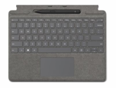 Microsoft Surface Pro Signature Keyboard - Klávesnice - s akcelerometr, touchpad, zásobník pro nabíjení a skladování Surface Slim Pen 2 - QWERTY - anglická - platina - s Slim Pen 2