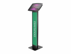 Compulocks iPad Pro 12.9  (3-6th Gen) Space Enclosure Brandable Floor Stand - Stojan (stojan, kryt, fit kit, 2 klíče) - pro tablet - uzamykatelný - vysoce kvalitní hliník - černá - velikost obrazovky: