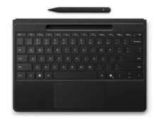Microsoft Surface Pro Flex Keyboard - Klávesnice - s touchpad, akcelerometr, zásobník pro nabíjení a skladování Surface Slim Pen 2 - podsvícená - bezdrátový - Bluetooth LE - QWERTY - anglická - černá 