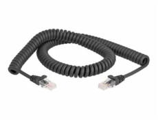 Delock - Síťový kabel - RJ-45 (M) do RJ-45 (M) - 2 m - 5 mm - CAT 5e - lisovaný, provedení bez hrbolků, spirálový - černá
