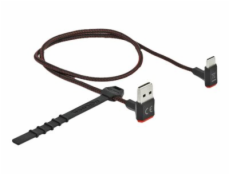 Delock Easy - USB kabel - USB (M) zahnutý nahoru/dolů, reverzibilní do 24 pin USB-C (M) zahnutý nahoru/dolů, reverzibilní - USB 2.0 - 50 cm - černá