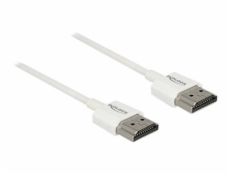 Delock High Speed HDMI with Ethernet - Kabel HDMI s ethernetem - HDMI s piny (male) do HDMI s piny (male) - 25 cm - trojnásobně stíněný - bílá - podporuje 4K