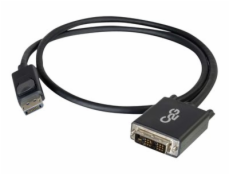 C2G 2m DisplayPort to Single Link DVI-D Adapter Cable M/M - DP to DVI - Black - Kabel DisplayPort - DisplayPort (M) do DVI-D (M) - 2 m - černá