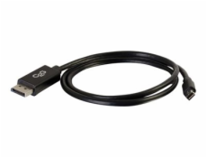C2G 2m Mini DisplayPort to DisplayPort Adapter Cable 4K UHD - Black - Kabel DisplayPort - Mini DisplayPort (M) do DisplayPort (M) - 2 m - černá