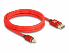 Delock - Kabel DisplayPort - Mini DisplayPort (M) do DisplayPort (M) - DisplayPort 1.4 - 2 m - podpora 8K60Hz - červená