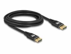 Delock - Kabel DisplayPort - DisplayPort (M) do DisplayPort (M) - DisplayPort 1.4 - 3 m - pozlacené kontakty, podpora 8K60Hz (7680 x 4320), až 32,4 Gbps přenosová rychlost - černá