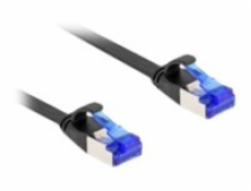 Delock - Patch kabel - RJ-45 (M) do RJ-45 (M) - 1 m - 4.5 mm - S/FTP - CAT 6a - neobsahuje halogen, provedení bez hrbolků - černá