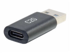 C2G USB C to USB Adapter - SuperSpeed USB Adapter - 5Gbps - F/M - USB adaptér - 24 pin USB-C (F) reverzní do USB typ A (M) - USB 3.0 - lisovaný - černá