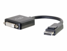 C2G 8in DisplayPort to DVI-D Adapter - DP to DVI D Adapter - Black - M/F - Video adaptér - DisplayPort (M) do DVI-D (F) - černá