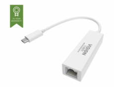 Vision TC-USBCETH - Síťový adaptér - USB-C - 1GbE - 1000Base-T - bílá