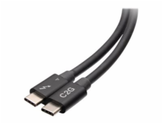 C2G 2.5ft Thunderbolt 4 USB C Cable - USB C to USB C - 40Gbps - M/M - Kabel Thunderbolt - 24 pin USB-C (M) do 24 pin USB-C (M) - USB 3.2 / DisplayPort 2.1 / Thunderbolt 4 - 30 V - 76 cm - podpora 4K60