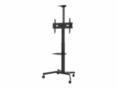 Vision VFM-F19 - Vozík - nastavitelná výška - pro LCD displej / mini PC - ocel - pískovaný černý - velikost obrazovky: 31 -80 