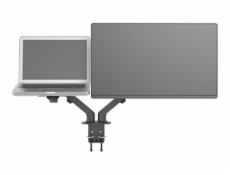Vision VFM-DAD/4 - Montážní sada - nastavitelné rameno - pro 2 LCD displeje nebo LCD displej a notebook/tablet - hliník, ocel - matná čerň - velikost obrazovky: 17 -27  - upevnitelné na stůl
