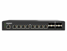QNAP řízený průmyslový switch QSW-IM3216-8S8T: 16x 10G porty (8x 10Gb SFP+ a 8x 10Gb RJ-45)