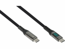 Dobré připojení USB 2.0 nabíjecí a datový kabel (100W) s digitálním displejem, USB-C konektor > USB-C konektor