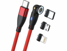 RealPower Magnetický kabel USB kabel 100 Watt, 1 m, otočný adaptér