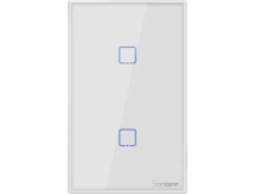 Sonoff T2US2C - 2-gangový Wi-Fi chytrý nástěnný vypínač US - bílý