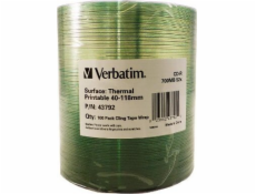 Verbatim CD-R Verbatim 700 MB 52x termální tisk bez ID značky (zabalení 100)