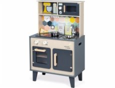 Janod Janod - Velká dřevěná kuchyně se zvukem, LED světlem a 6 doplňky Mozaika 3-8 let