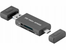 Čtečka JJC Čtečka paměťových karet JJC USB / USB-C SD, NM a microSD (SDXC, SDHC)