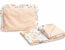 SET KOČÁRKU Sensillo VELVET S FRILL PEACH PIKNIK
