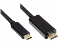 Alcasa AV adaptér Alcasa GC-M0102 Kabelový adaptér 3m HDMI Type-A (standardní) USB Type-C černý