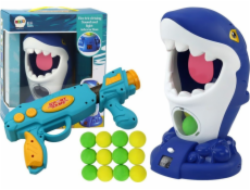 Arkádová hra LeanToys Shark Shooting Gun Balls