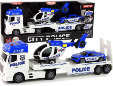 LeanToys Policejní odtahový vůz Auto Helicopter Sound Light Set