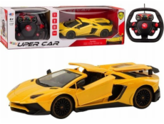 LeanToys sportovní auto na dálkové ovládání RC 1:12 otevírací dveře žlutá