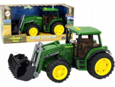 LeanToys Farm Tractor Bagr Velká zelená světla zní