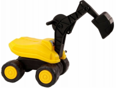 Velké rypadlo LeanToys Žlutá lopata Pohyblivá rotace 360* Konstrukce Pojízdná