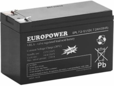 Europower AGM EUROPOWER baterie EPL série 12V 7,2Ah T1 (životnost 15 let)