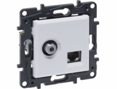 Legrand Anténní zásuvka Legrand Niloe Step 863177 typ F + RJ45 koncová kat. 6 UTP bílá