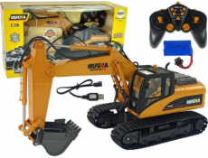 HUINA Žluté RC rypadlo Caterpillar 1:14 na dálkové ovládání