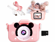 DIGITÁLNÍ FOTOAPARÁT PRO DĚTI MILK RŮŽOVÁ MYŠ + HRY