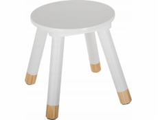 Atmosphera DĚTSKÁ TABULKA - čtyřnohý taburet, výška: 26 cm, O 24 cm, bílá
