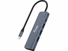 AV Adapter Equip Equip Dock USB-C -> HDMI, 3xUSB3.0, 100WPD 4K30Hz 0,25m gr