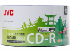 JVC JVC CD-R 700MB 52X INKJET BÍLÁ TISKNUTÁ VODOTĚSNÁ FOTOGRAFIE LESKLÝ DORT*50 701715JCK0020