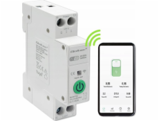Qoltec Wi-Fi relé 63A pro DIN lištu s elektroměrem | TUYA | CHYTRÝ ŽIVOT