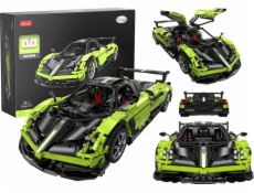 Rastar Construction Blocks Car RC Rastar 1:8 Pagani Huyara BC Green 2896 Elements