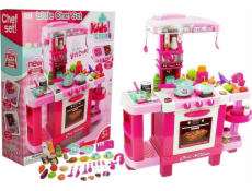 LeanToys Velká kuchyňka pro děti Toustovač Kávovar Růžové LEAN Toys